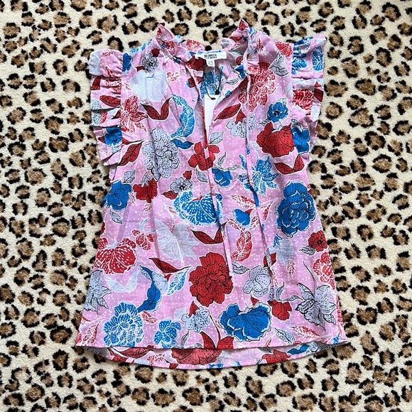 Floral flutter sleeve blouse - Picture 1 of 2